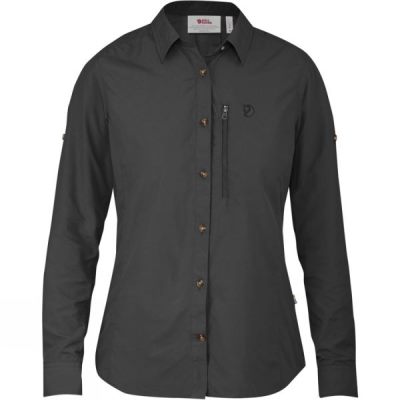 Camisa Fjallraven Abisko Hike Manga Larga Mujer - Marrones Oscuro - Chile GAR926371